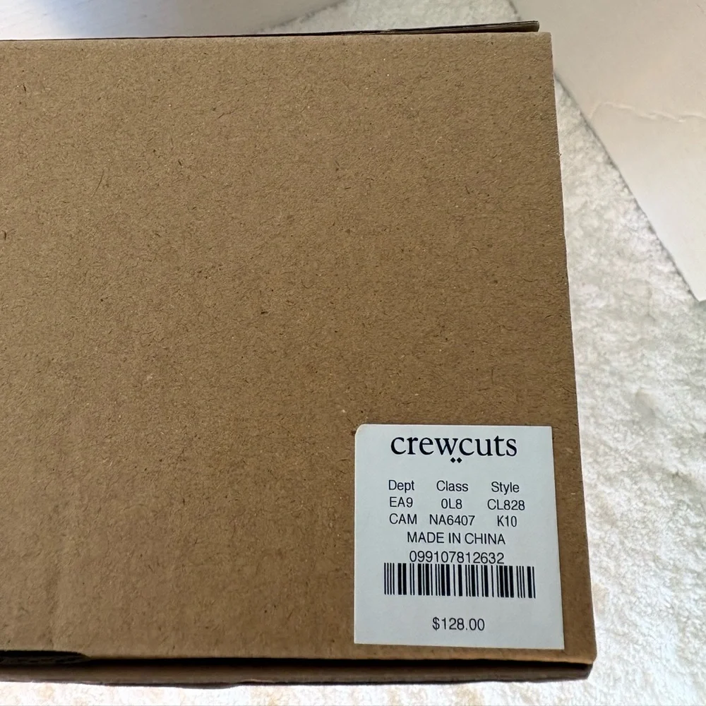 J.Crew Crewcuts Girls Embroidered Sueded Boots, Camel Color, Size 10, New in Box